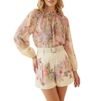 Elppis - Tropical Blouse and Shorts Set