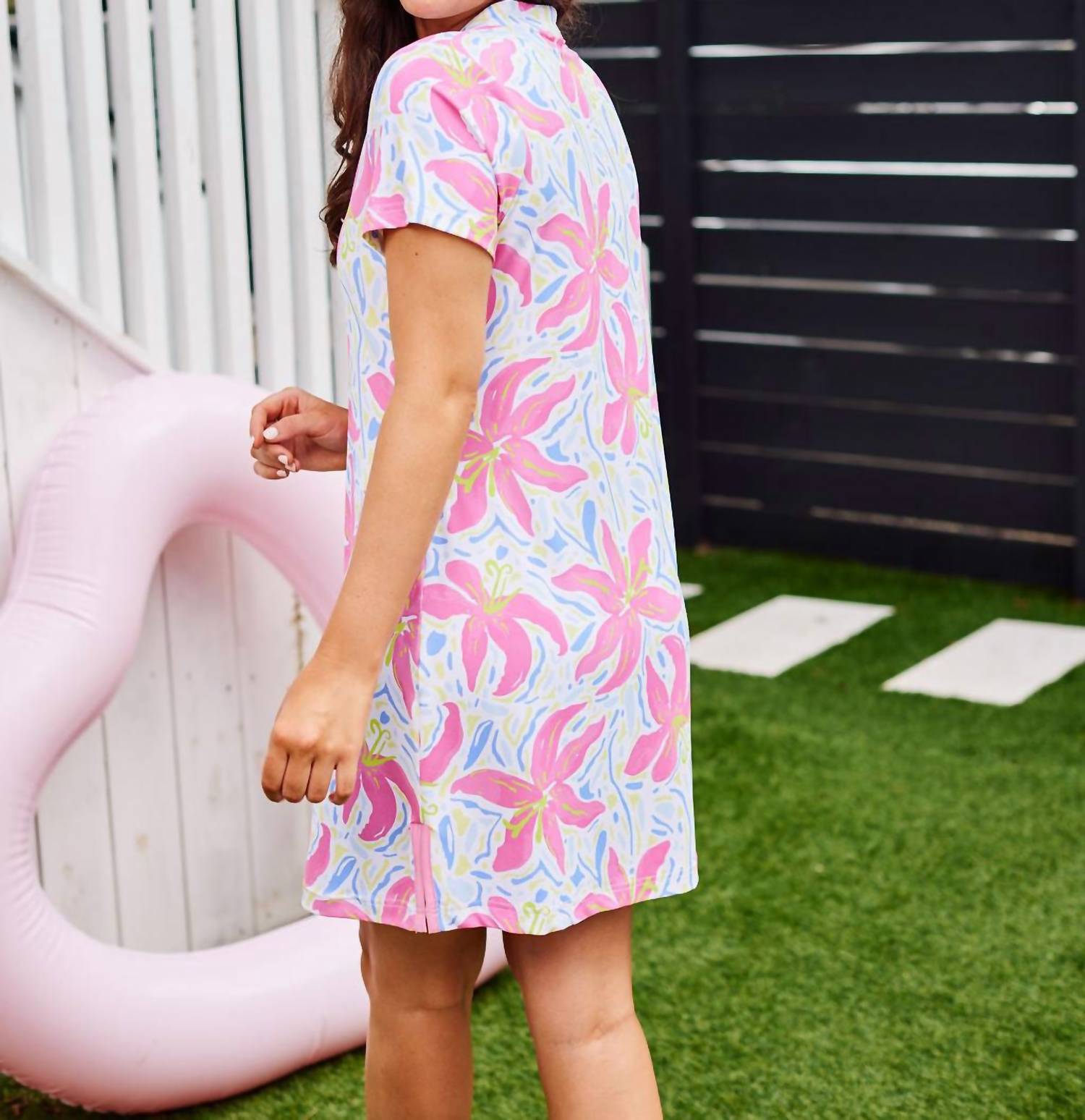 Mary Square - Hibiscus Floral Upf Dress