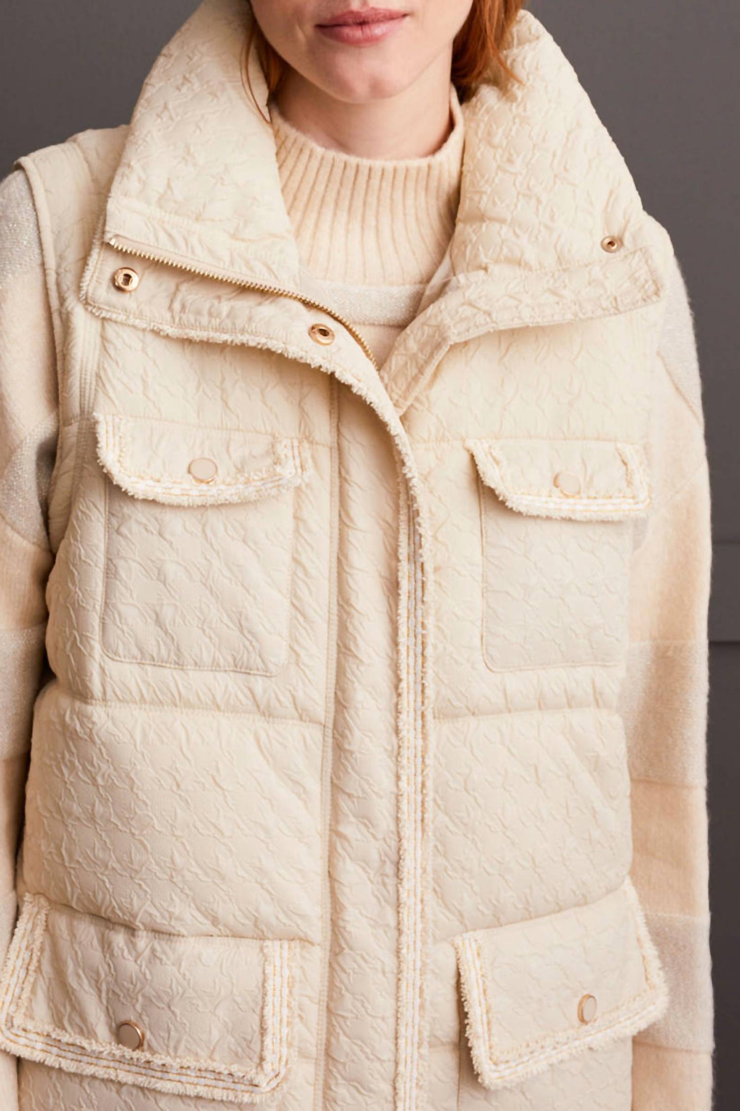 Tribal - Quilted Mock Neck Vest