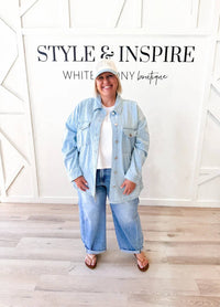 Risen - Janine Oversized Stripe Shacket