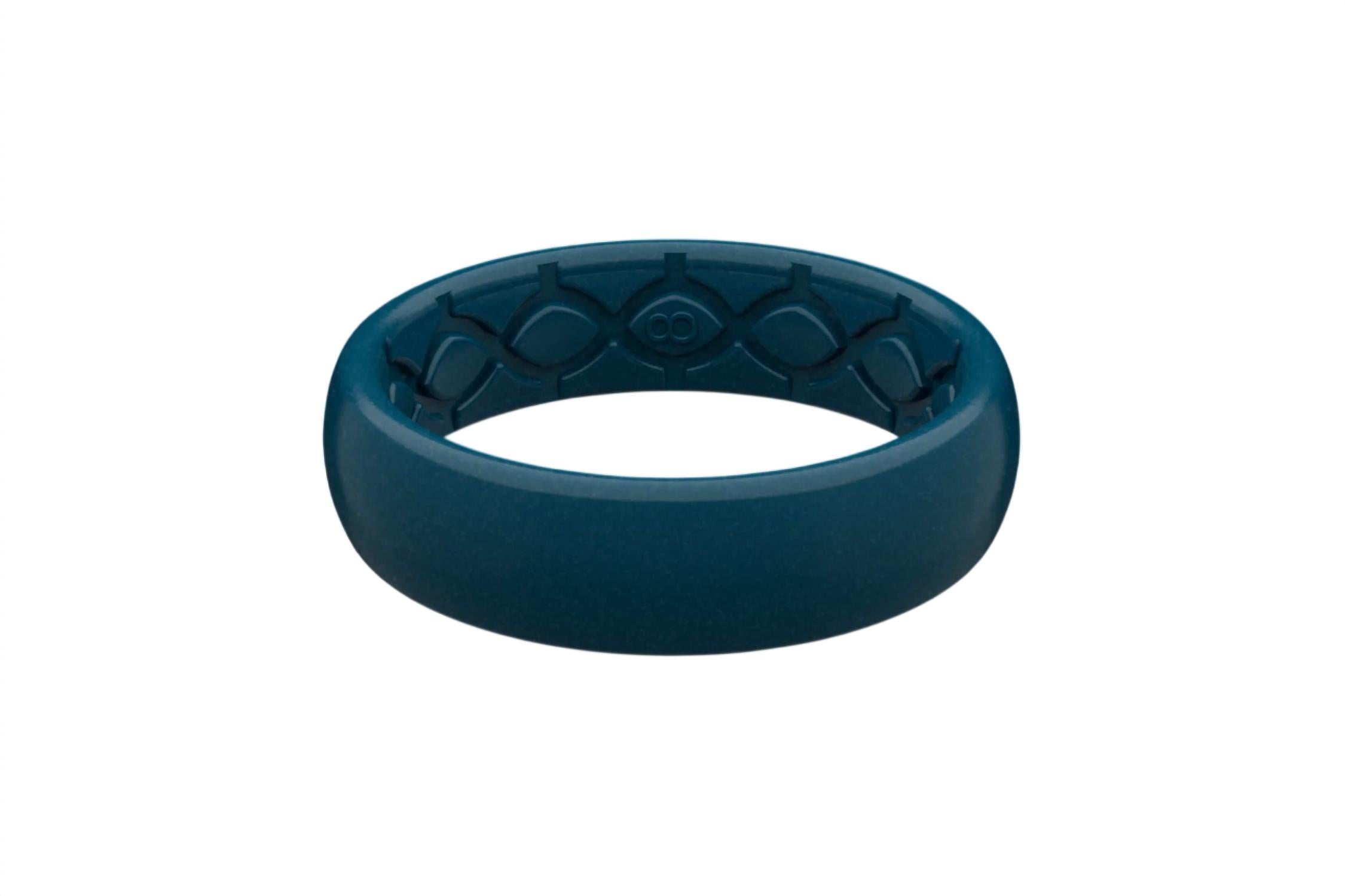 Groove Life - Women's Satin Dark Ocean Thin Ring