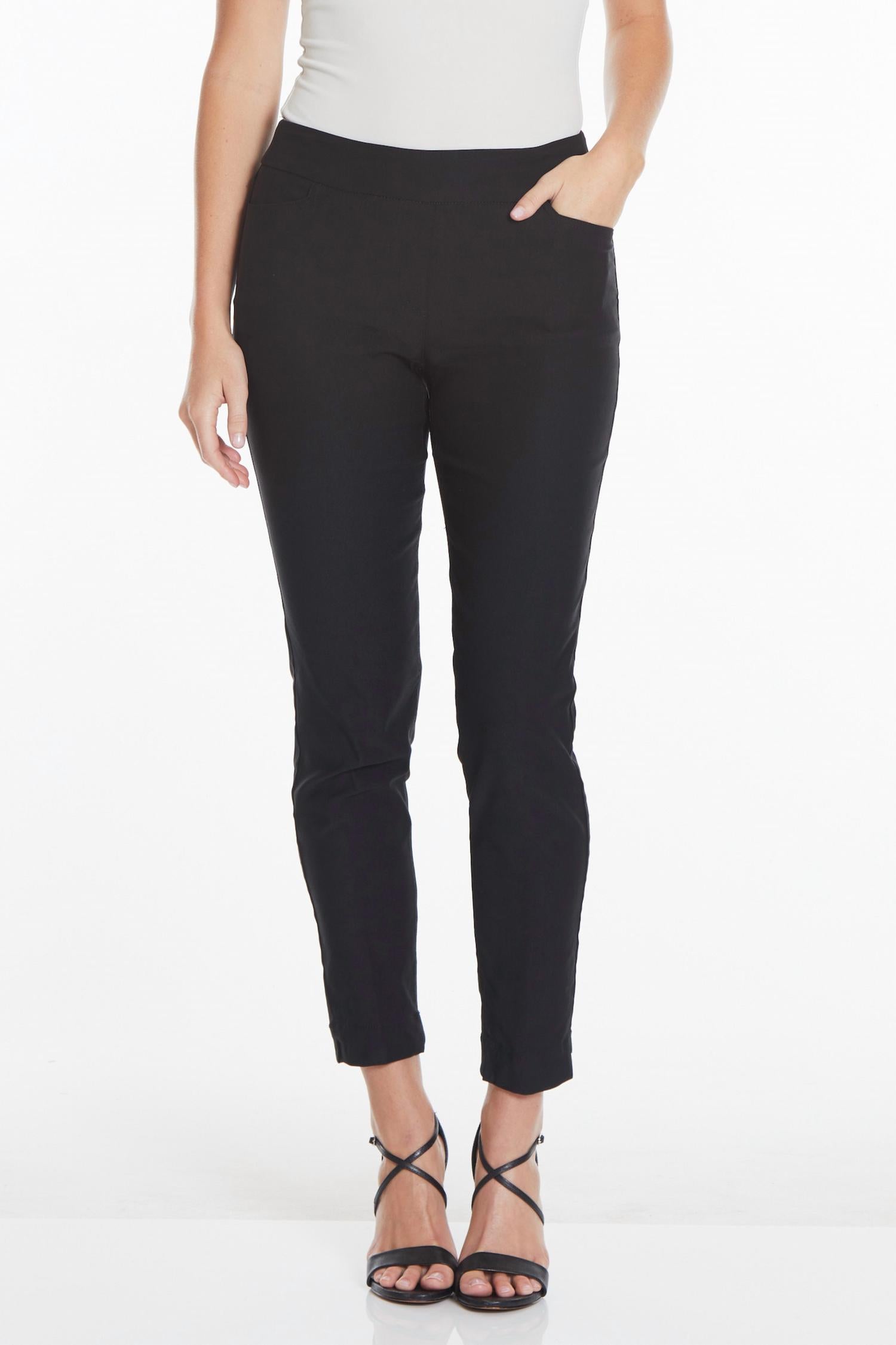 Slimsation By Multiples - Pull On Twill Ankle Pants