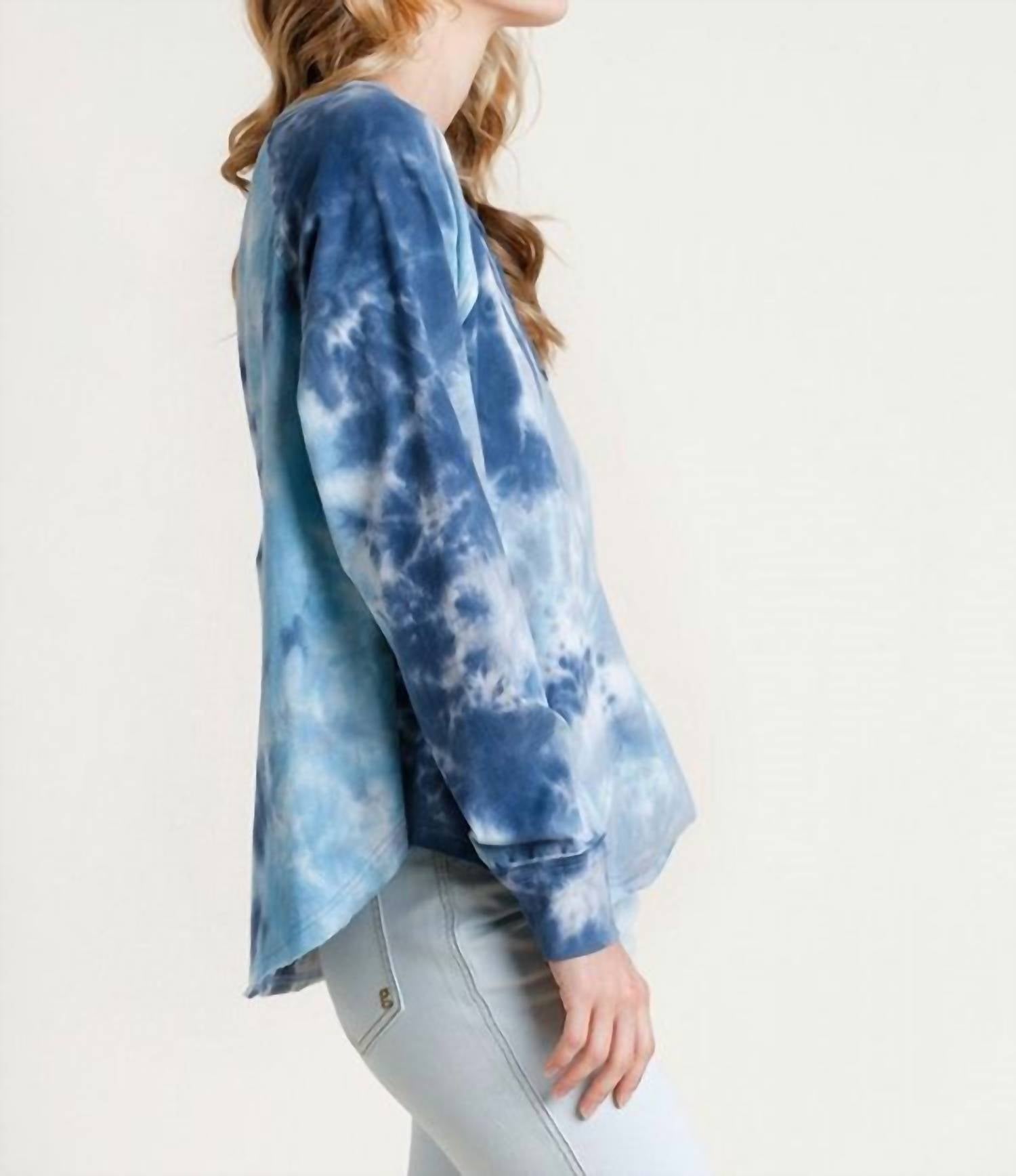 Umgee - Women's Tie Dye Henley Top