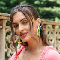Gold & Honey - Women's Tie Dye Lucite Hoops