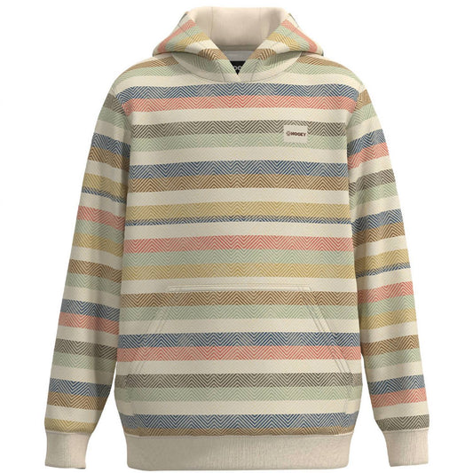 Hooey - Boy's Stripe Pattern Whitecap Hoodie