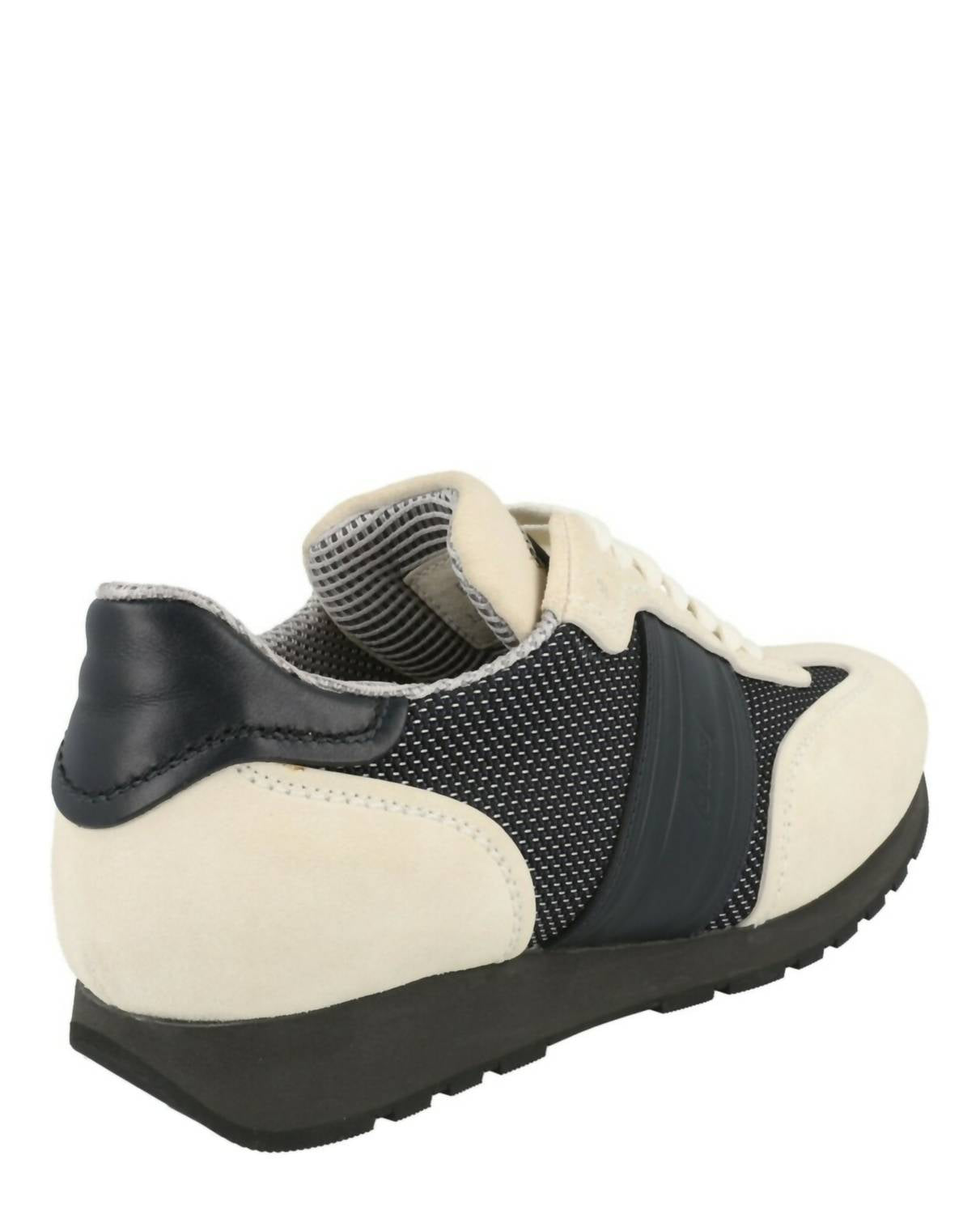 Brioni Men's Panel Woven Runner Sneakers in white black - men's shoe - alternate view