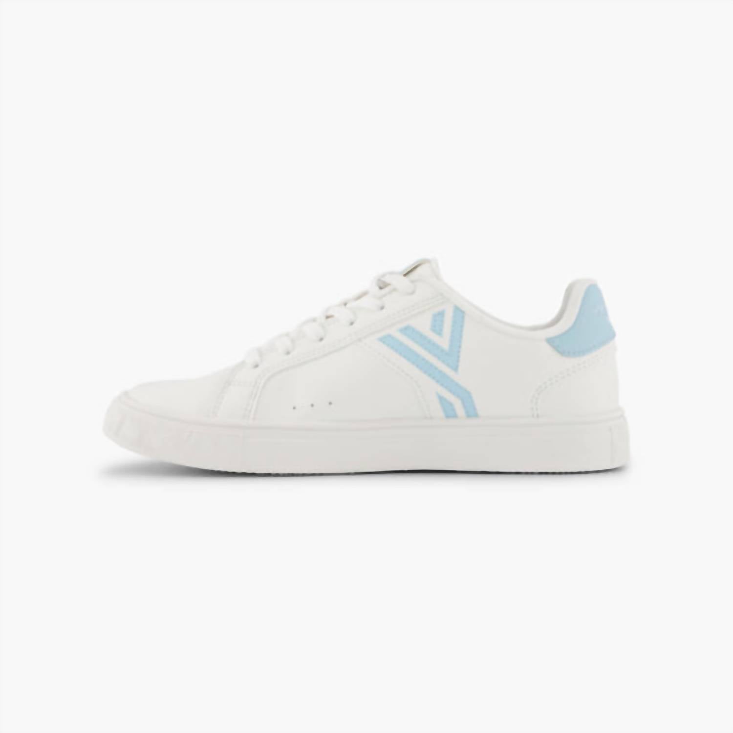 YY Nation Women's Fractus Cactus Sneaker in white sky blue white - women's sneaker