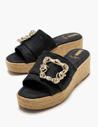 Sam Edelman - Women's Celia Raffia Platform Sandals