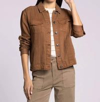 Thread & Supply Jackie Button Down Jacket in toffee - women's jacket