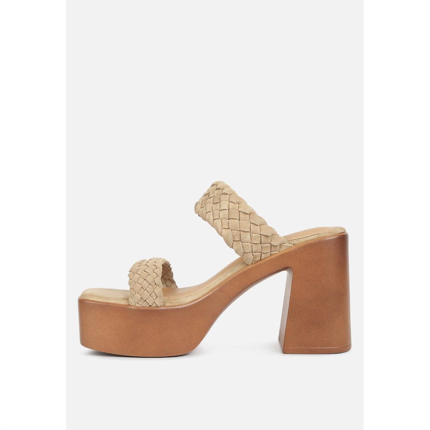 London Rag - Women's Misaki Braided Detail Chunky Sandals