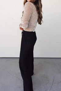 Hem & Thread - Crew Neck Velvet Bodysuit