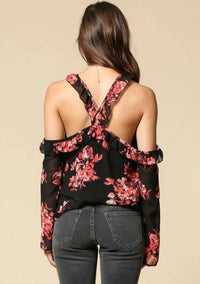 By Together - Chelsea Cold Shoulder Floral Top