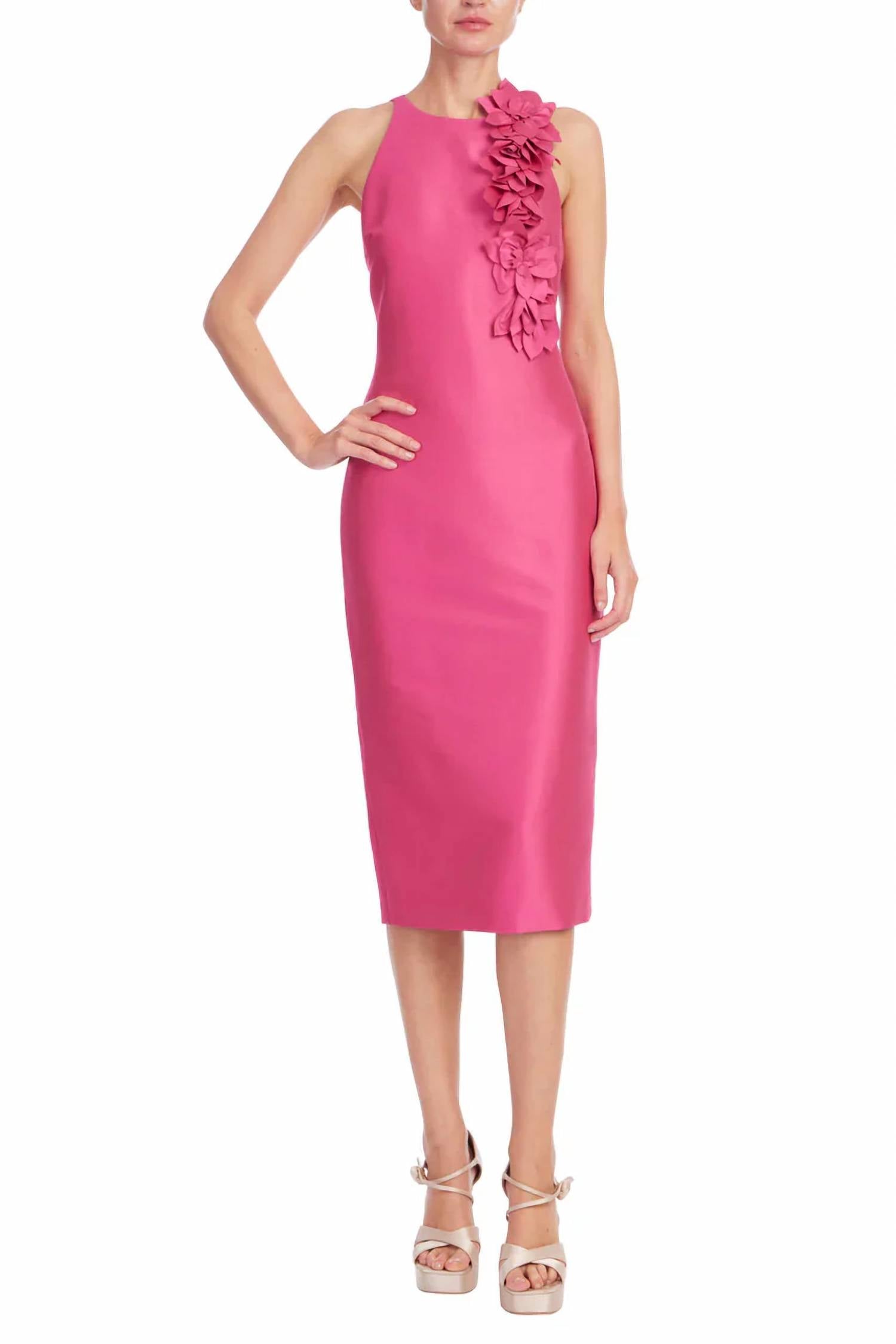 Jewel Badgley Mischka - Corsage Midi Dress