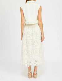 En Saison - Boxy Cropped Button Front Top