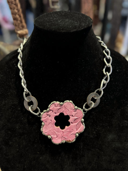 Art By Amy Labbe - Printed Flower Necklace