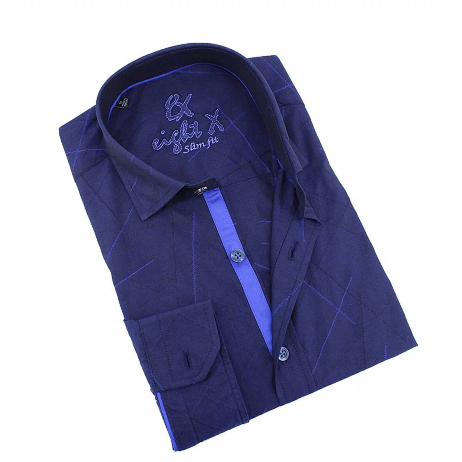 Eight X - Retro Jacquard Shirt With Contrasting Trim