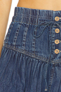 Free People - Roselle Denim Mini Skirt