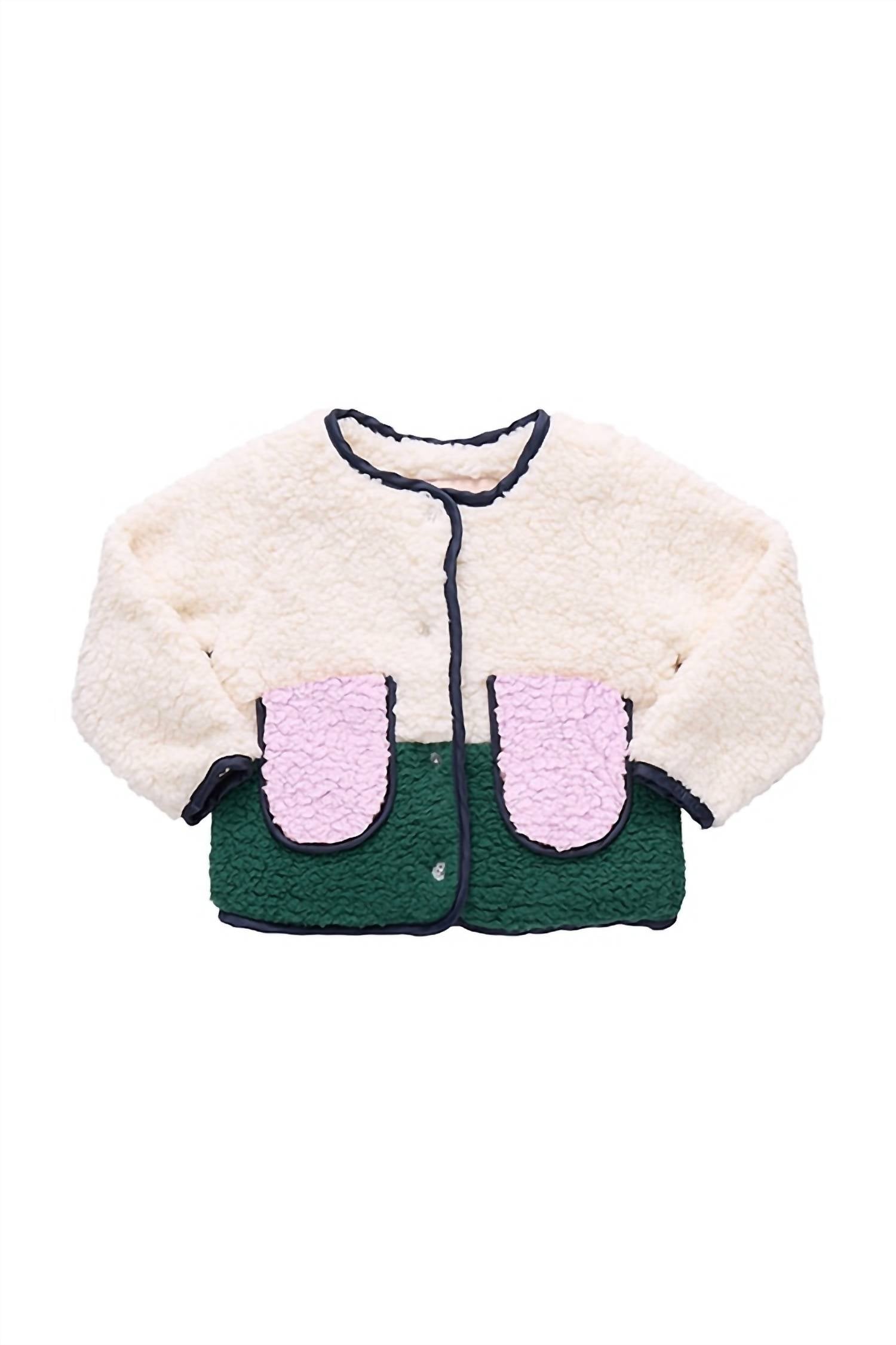 PINK CHICKEN Ruth Jacket in cream - kids' jacket - detail view