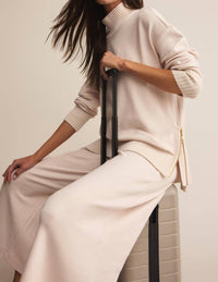 Z Supply Scout Luxe Rib Wide Leg Pants in warm white - women's pants - view 6