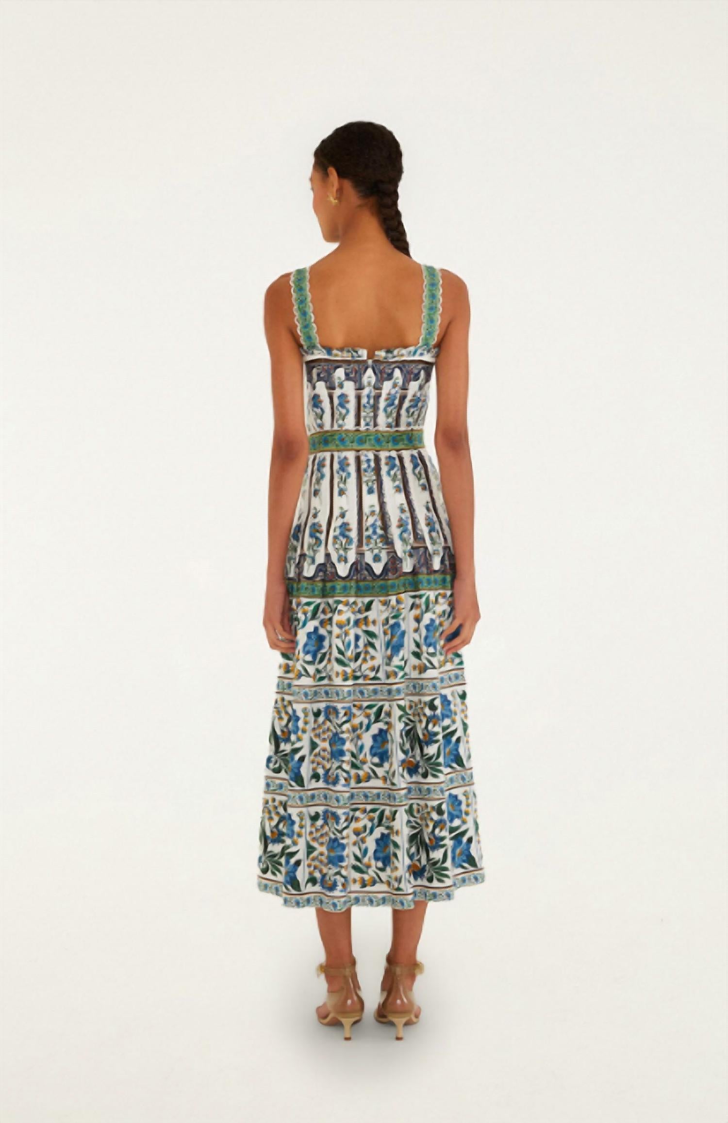 Farm Rio - Manoela Belted Lenzing Ecovero Euroflax Maxi Dress