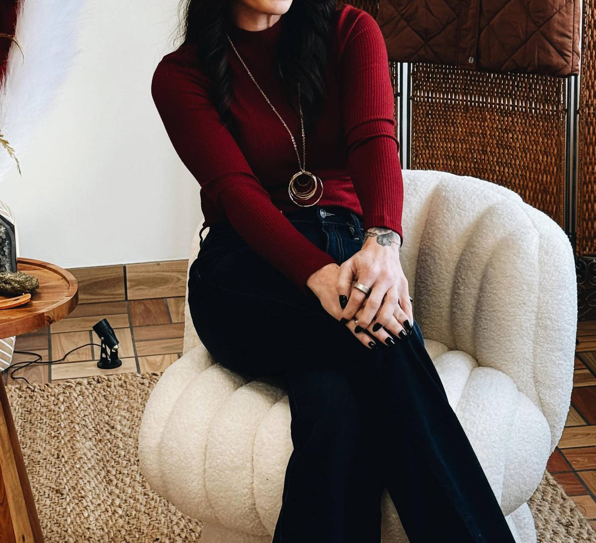 Pretty Bash - The Slow Burn Shimmer Knit Top
