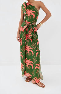 Johanna Ortiz - Seaweed Linen Ankle Dress