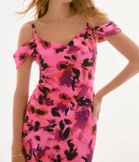 Joseph Ribkoff - Floral Cold-shoulder Dress