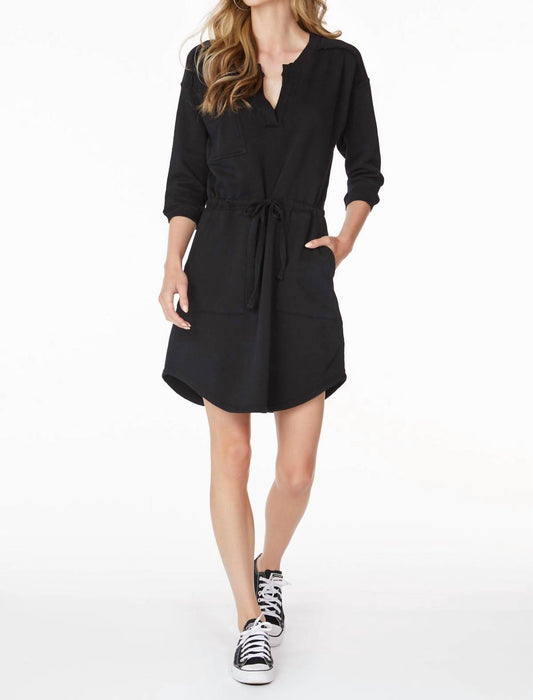 Drawcord Mini Sweatshirt Dress