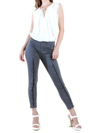 Umgee - High Waist Leggings With Lace Up Details