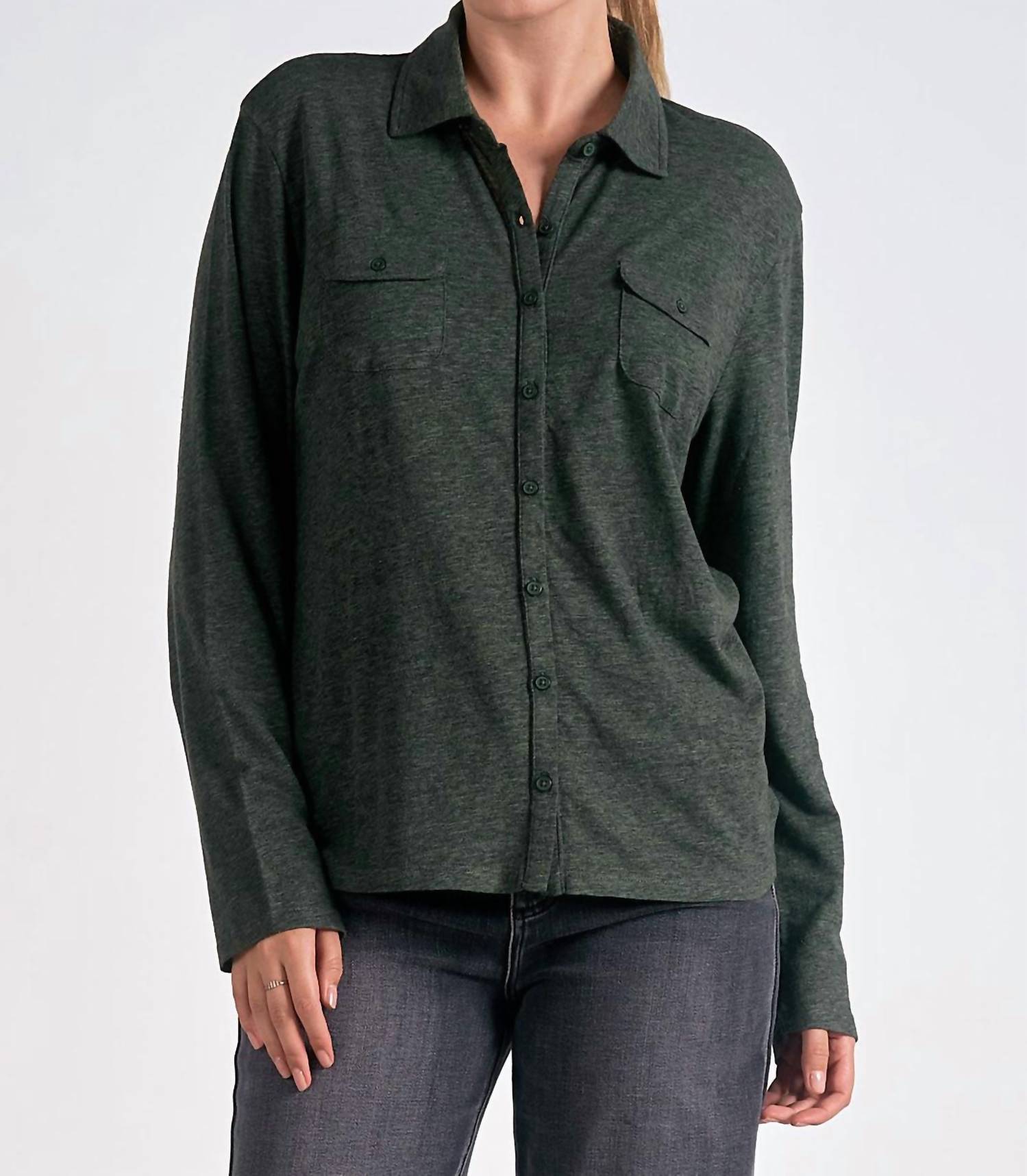 Elan - Silly For Soft Button Down Shirt