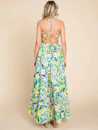 Rolypoly - Floral Halter Cami Sun Maxi Dress