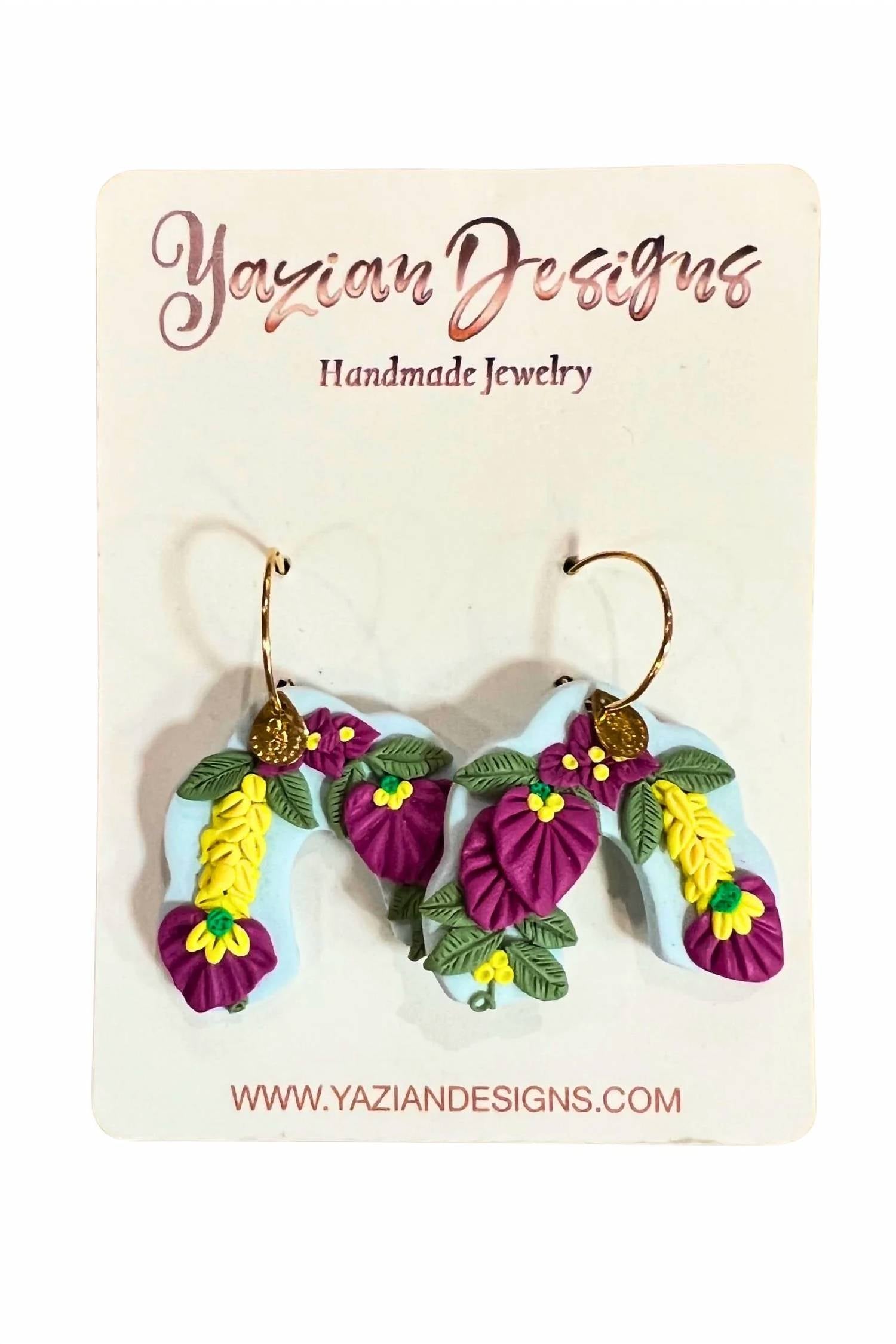 Yazian Jewelry - Women's Floral Earrings