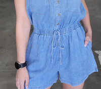 Vanilla Bay Daisy Romper in blue - women's pants - view 6