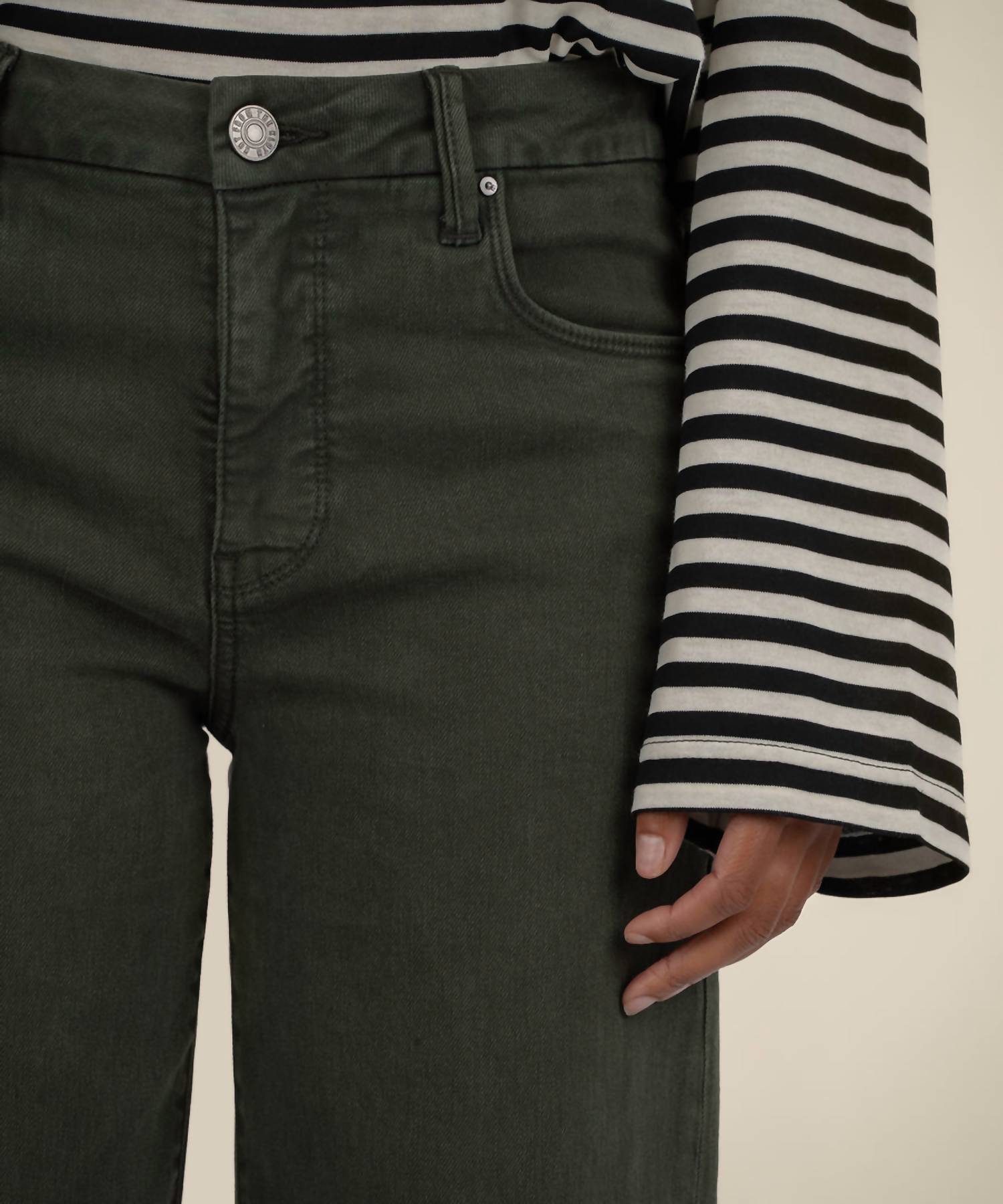 KUT FROM THE KLOTH Meg Wide Leg Jean in sherwood forest - women's jeans - view 4