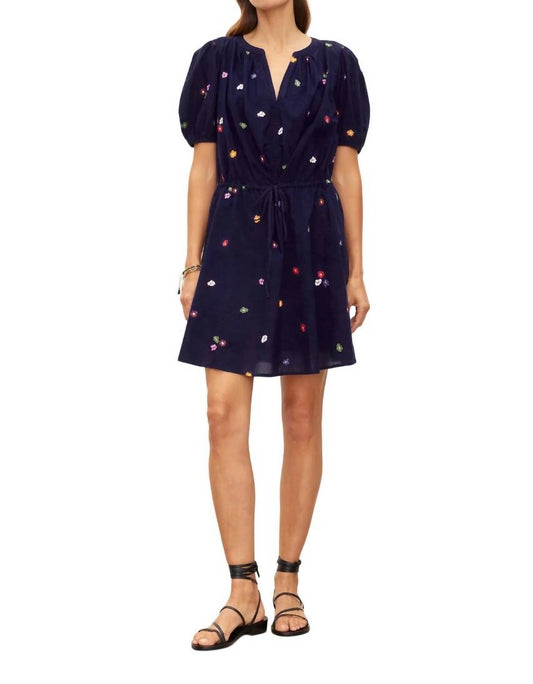 Velvet By Graham & Spencer - CLEO EMBROIDERY PUFF SLEEVE DRESS