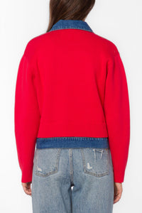 Velvet Heart Francis Jacket in red crush - women's jacket - detail view