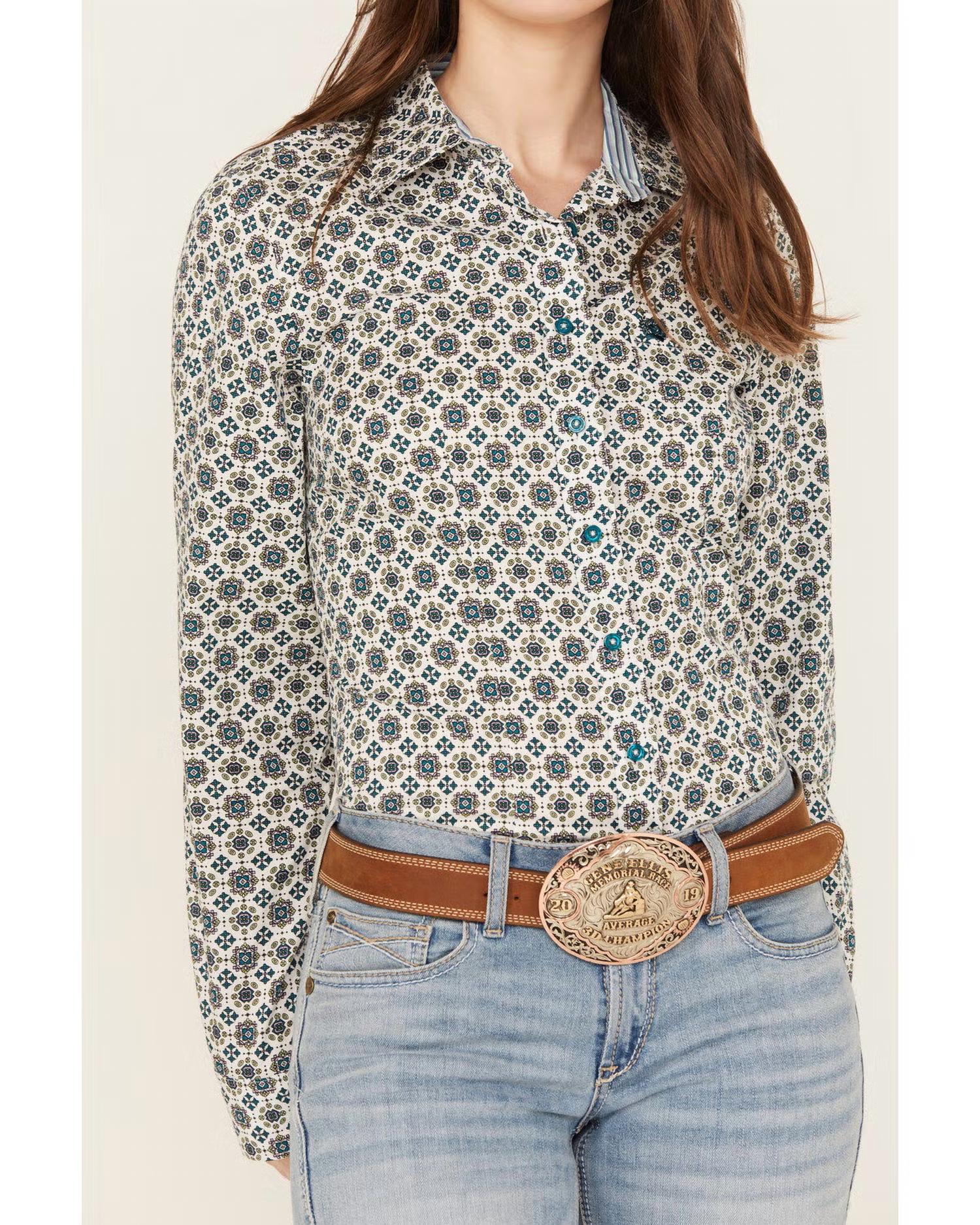 Cinch - Geo Print Long Sleeve Button Down Western Shirt