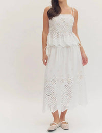 Entro - Women's Embroidered Midi Skirt