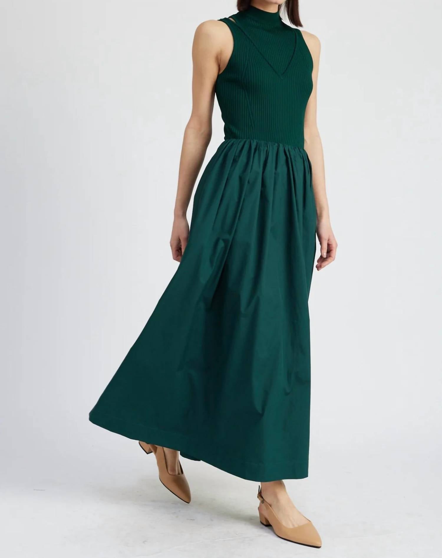 En Saison - Sigrid mixed media maxi dress
