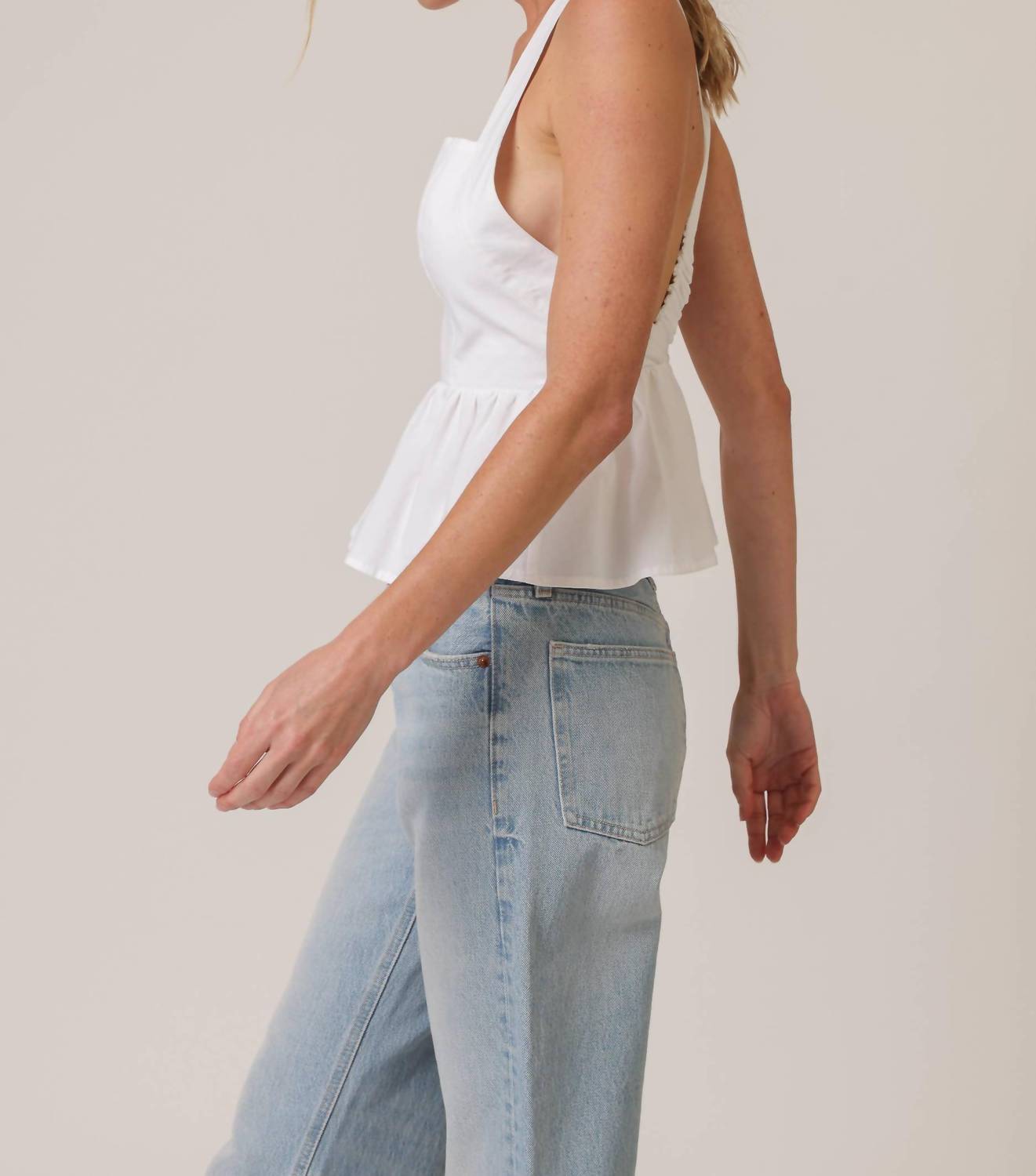 Line And Dot - Essie Peplum Top