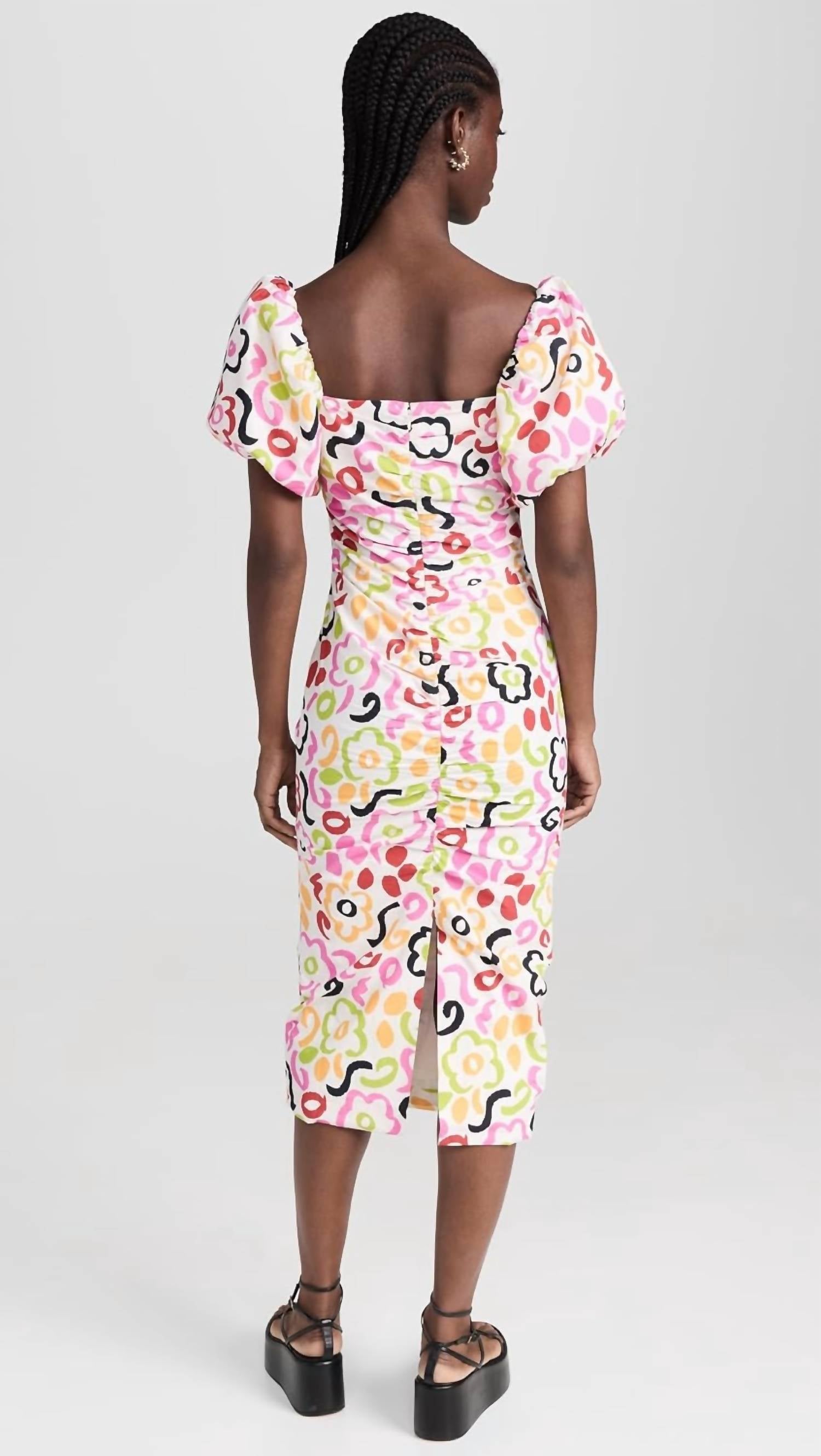 Rhode - Tessa Painted Bloom Midi Dress