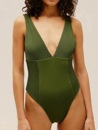 Haight - Ribbed Raquel V-neck Swimsuit