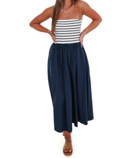 Hyfve - Women's Wanna Know Striped Strapless Midi Dress