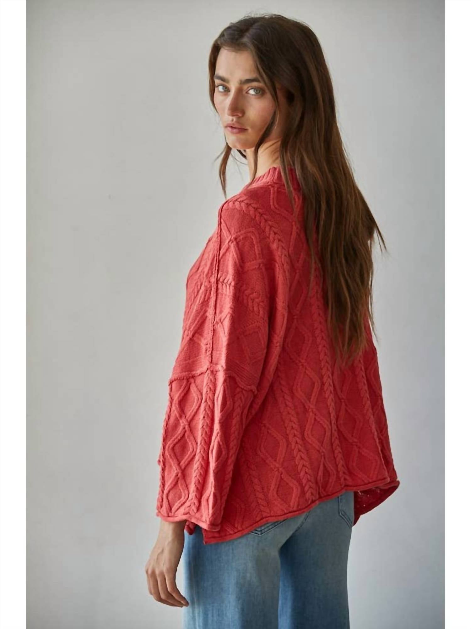 By Together - Knit Cable Pullover Sweater