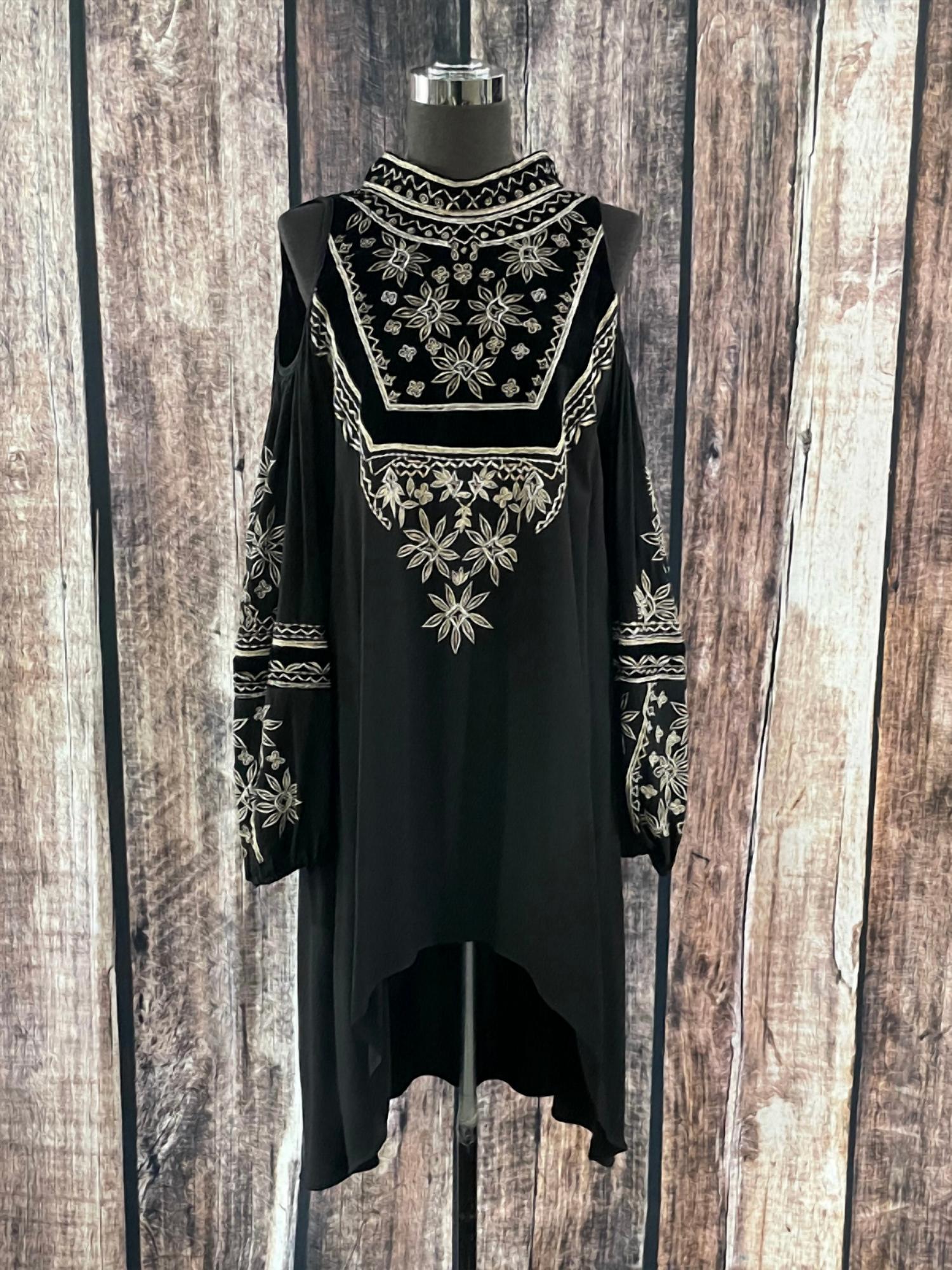 Neck Tie Velvet Dress