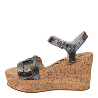 OTBT Women's Charleston Wedge Sandals in silver - women's sandal - detail view