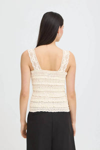 Ichi - Marla Open Knit Tank Top