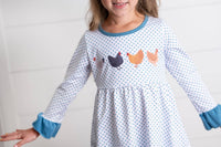 Adorable Sweetness - Girl's Polka Dot Chicken Pant Set