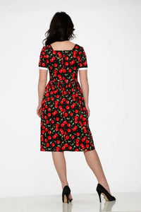 Orchid Bloom - Short Sleeve Cherry Dress