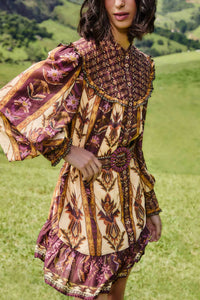 Farm Rio - Embroidered Tapestry Mini Dress